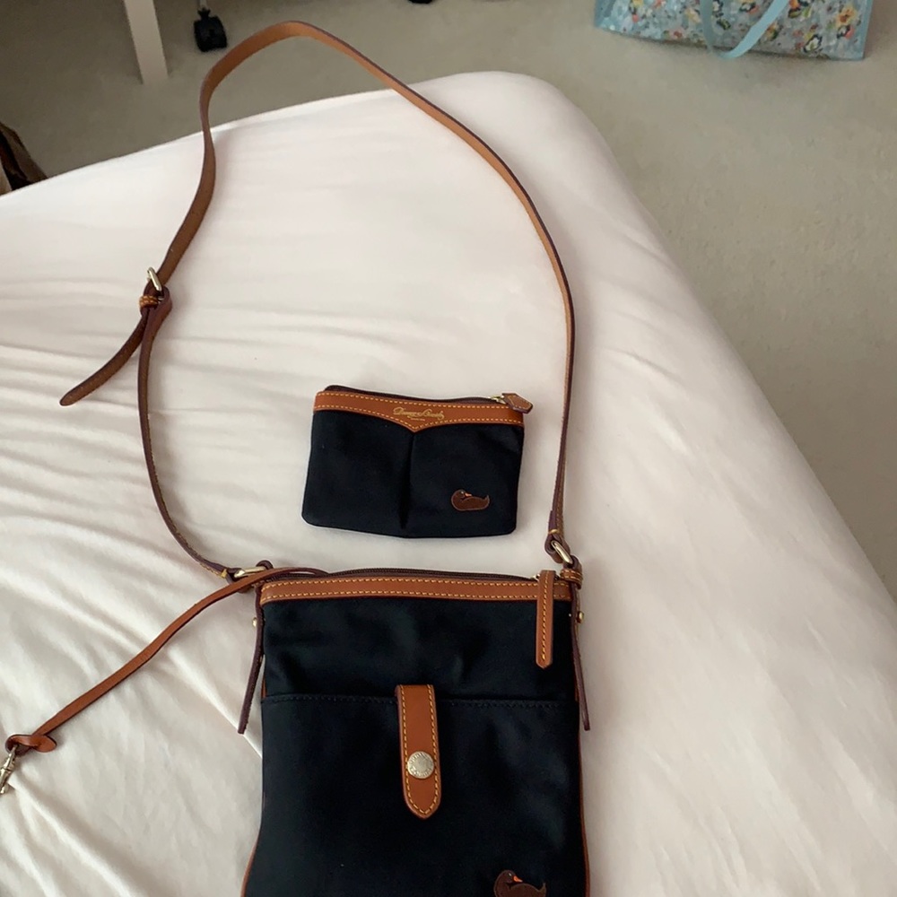 Dooney and Bourke black crossbody and small pouch